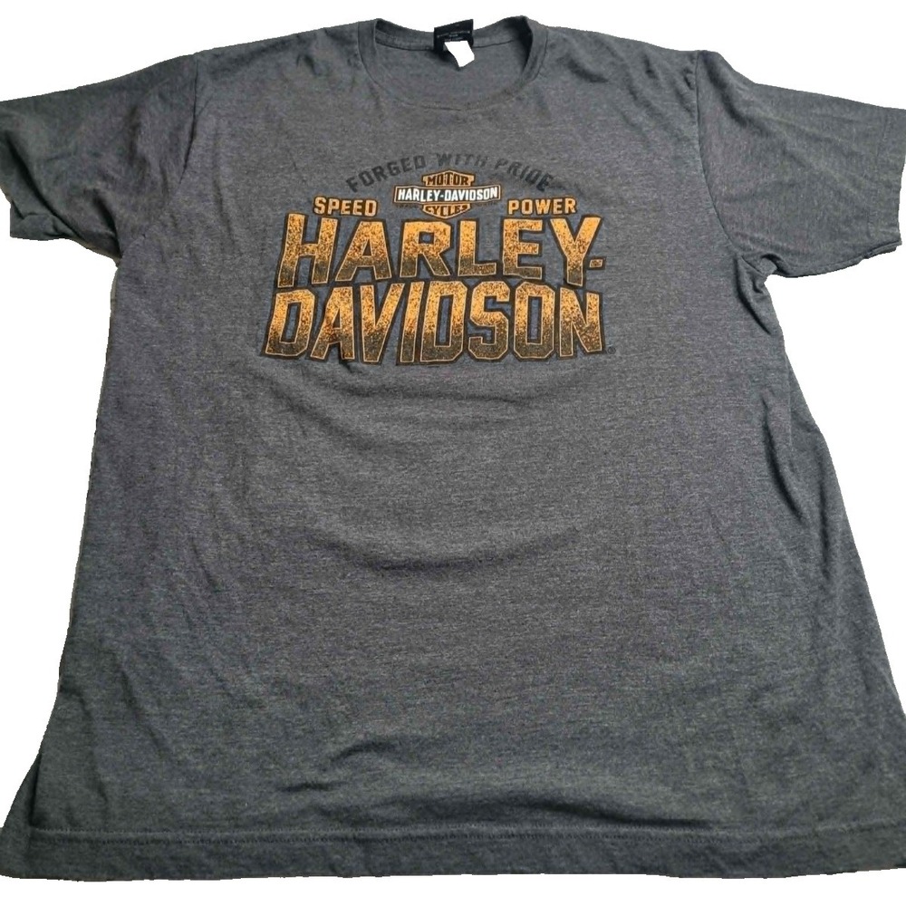 Harley Davidson Los Angeles California Gray Short Sleeve T-Shirt Men's XL